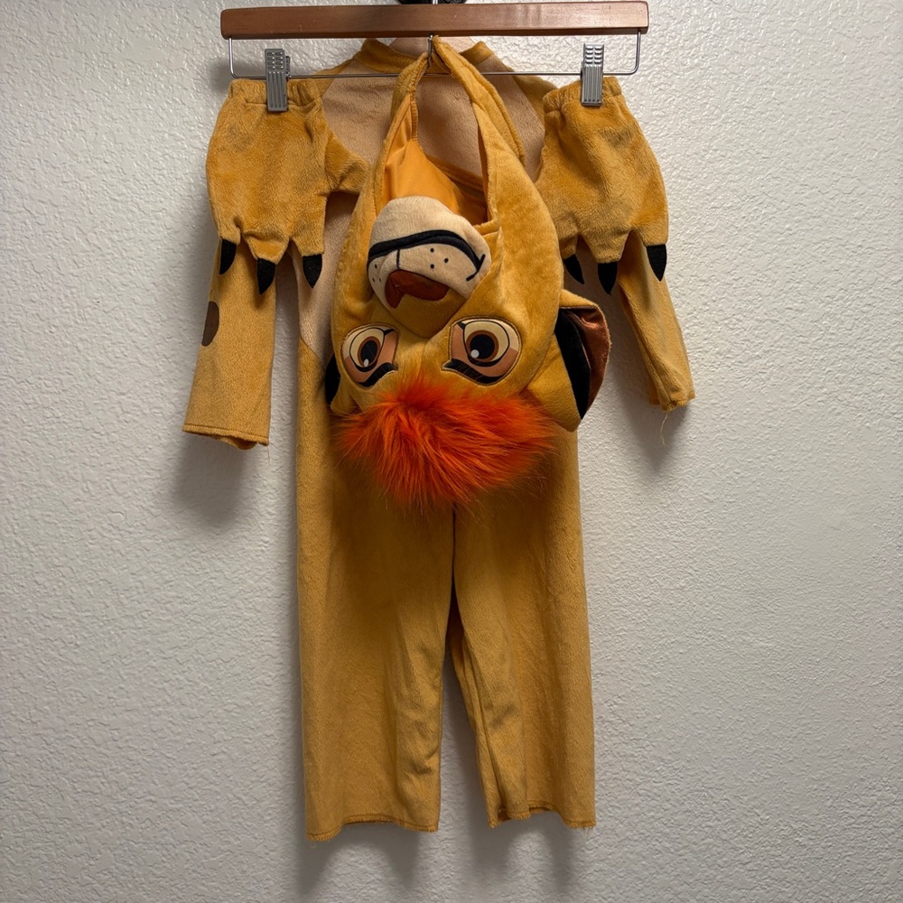 Disney Junior The Lion Guard Kion Costume with Mask and gloves Toddler Size 2T